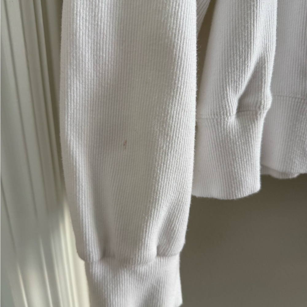 Parke White Ribbed Pullover - Picture 5 of 6